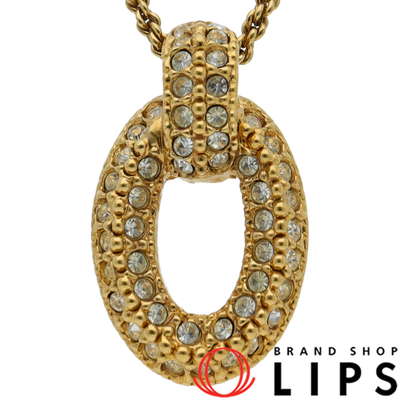 ラインストーンネックレス