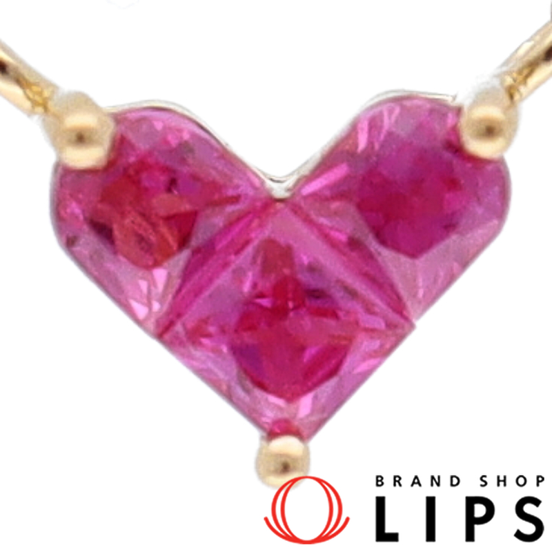 ミステリアスハートルビーネックレス