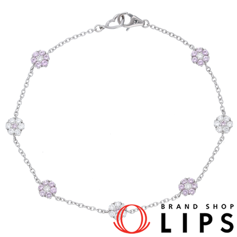 ダイヤピンクサファイヤブレスレット