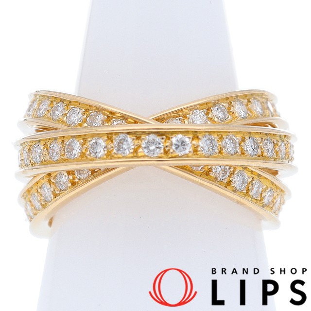 再値下げ スリーバングルリング フルダイヤ