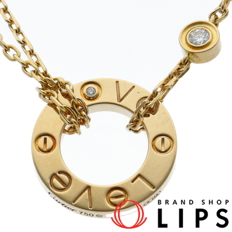 ラブサークル2Pダイヤネックレス