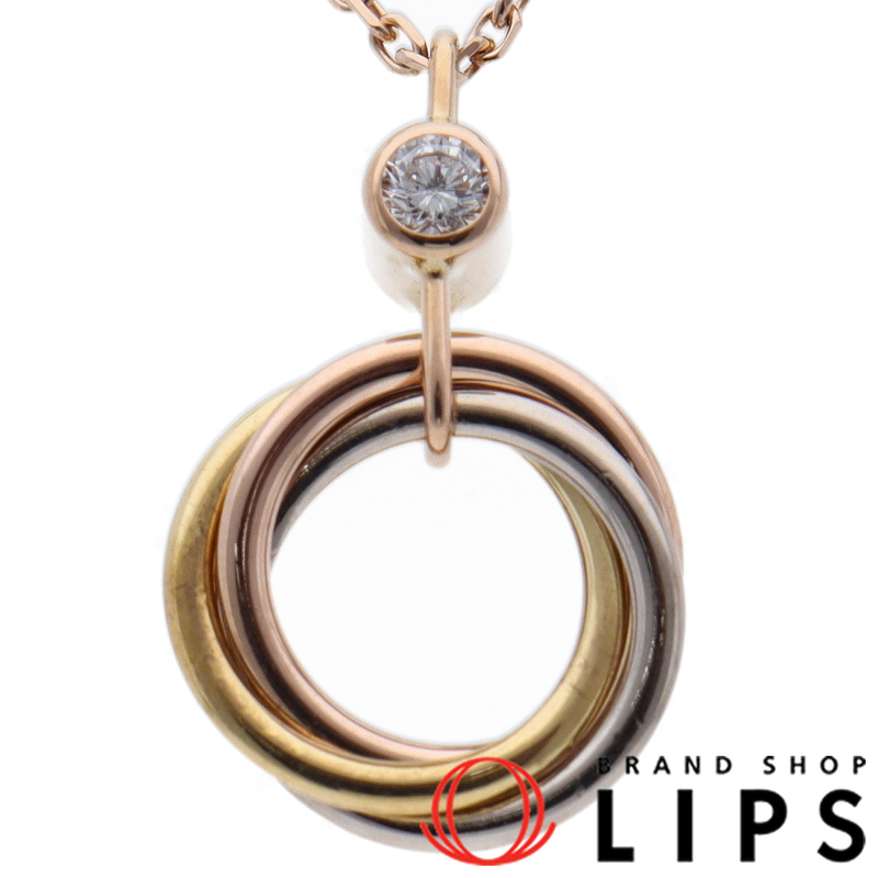 ベビートリニティ1Pダイヤネックレス PGチェーン