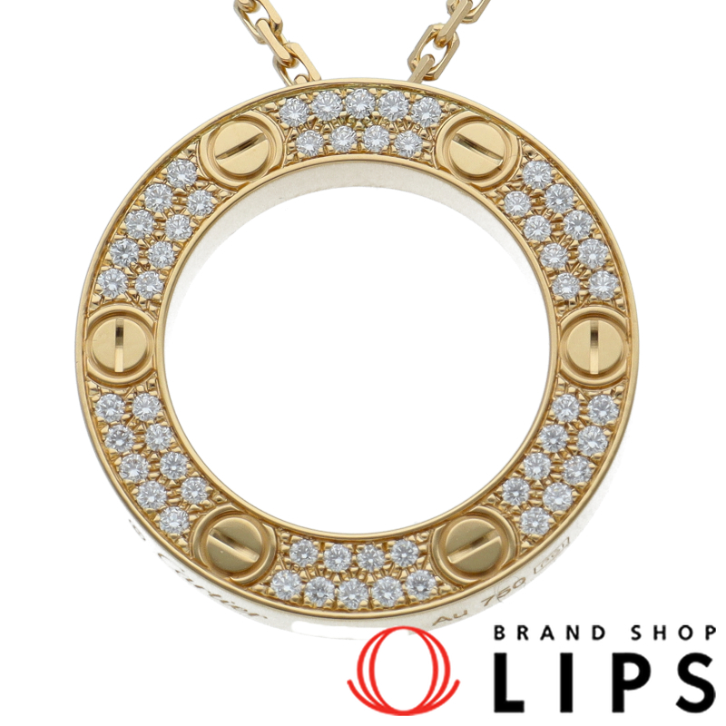 ラブサークルパヴェダイヤネックレス