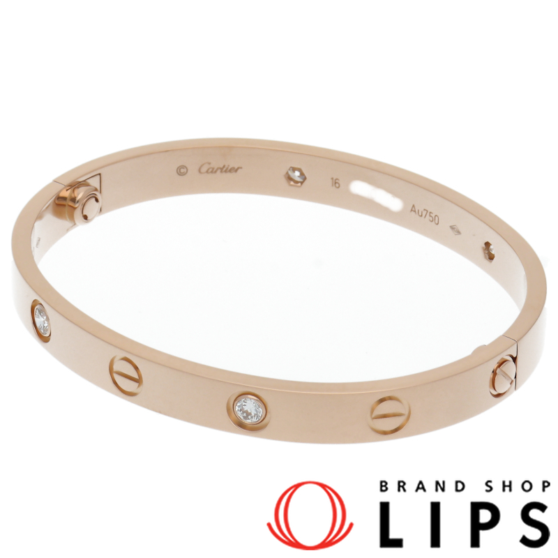 ラブブレスレット ハーフダイヤ 4P