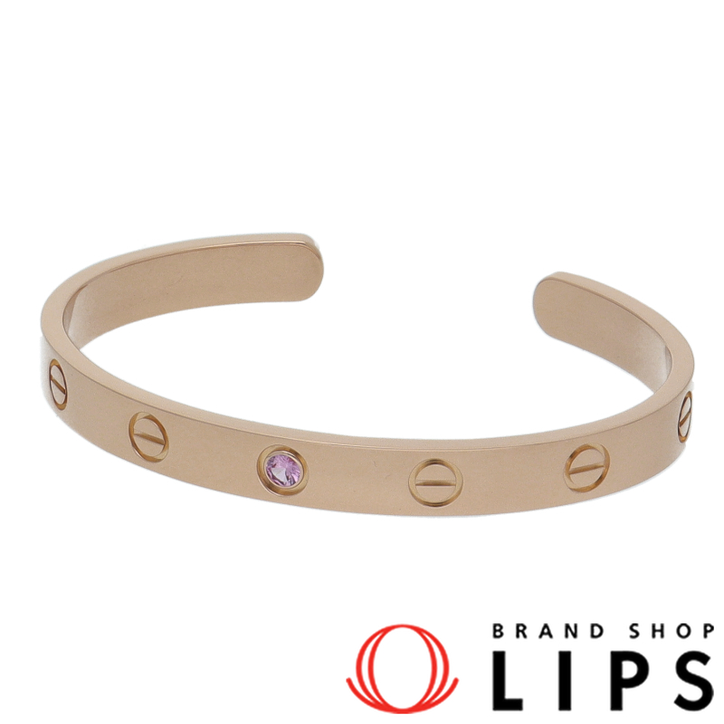 ラブオープンブレスレット １Pピンクサファイア