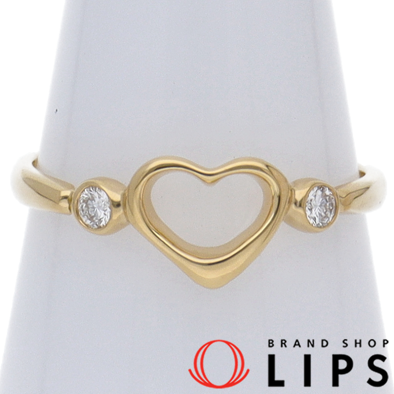 オープンハート2Pダイヤリング