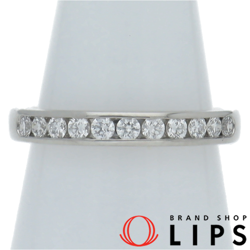 チャネルセッティングハーフサークルダイヤリング