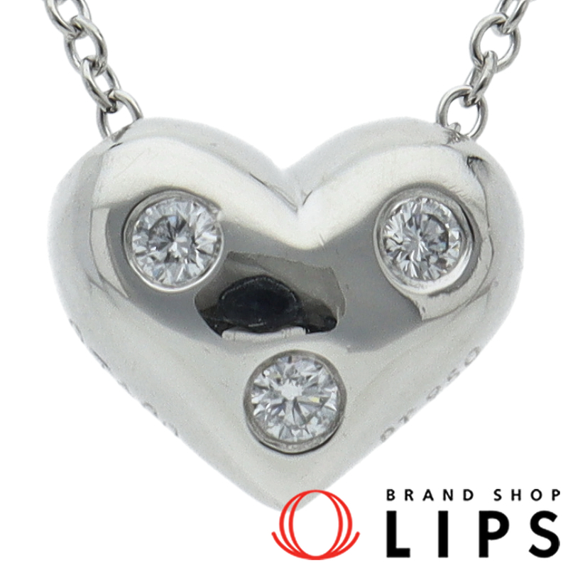 ドッツハート3Pダイヤネックレス