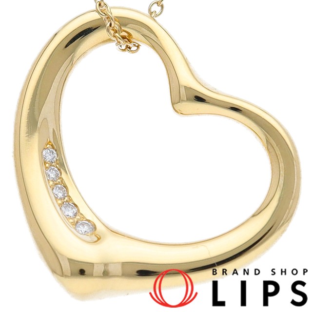 オープンハート5Pダイヤネックレス