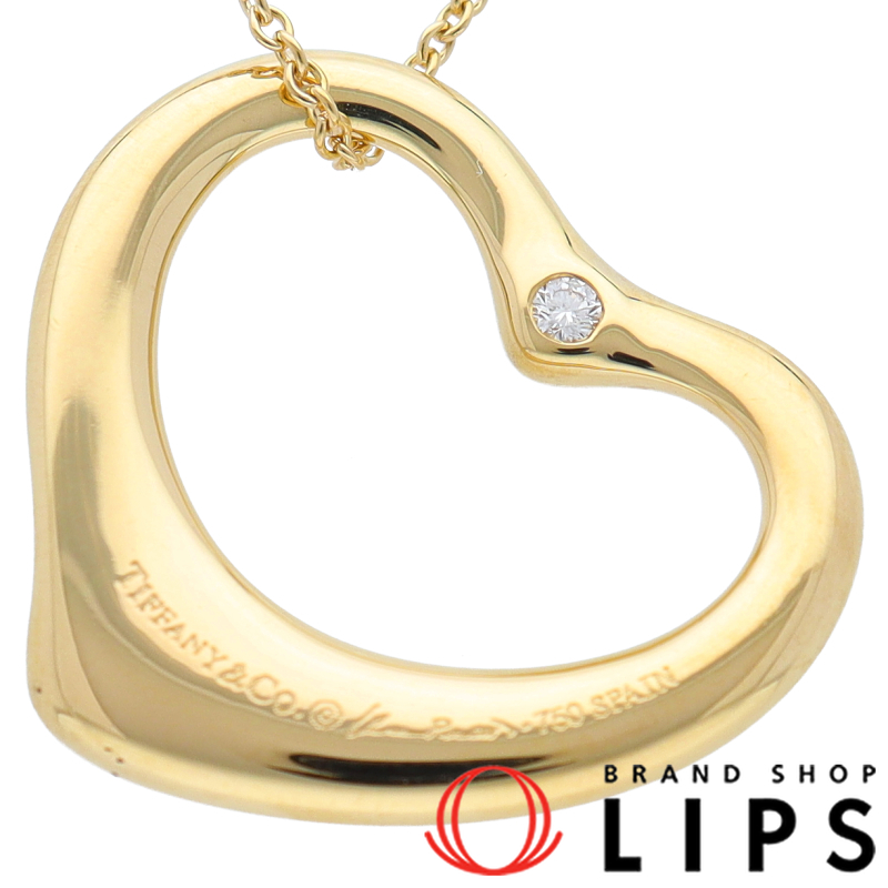 オープンハート1Pダイヤネックレス