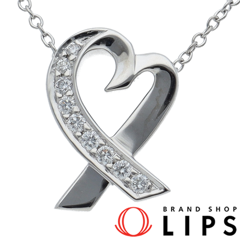 ラビングハートハーフダイヤネックレス