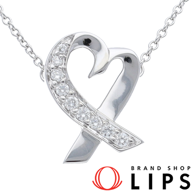 ラビングハートハーフダイヤネックレス