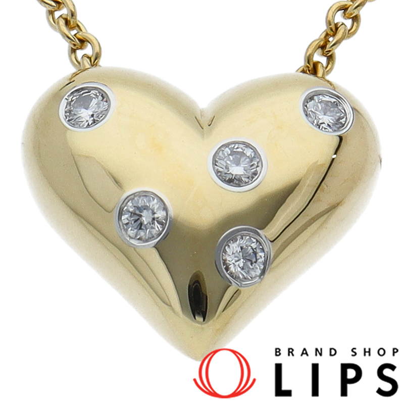 ドッツハート5Pダイヤネックレス