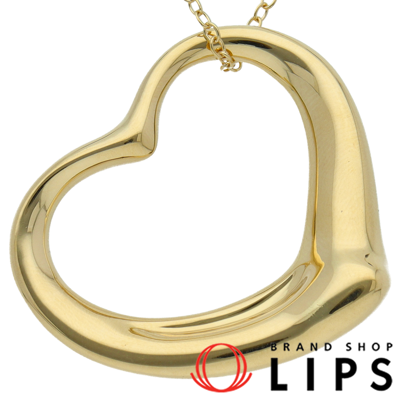 オープンハートロングチェーンネックレス