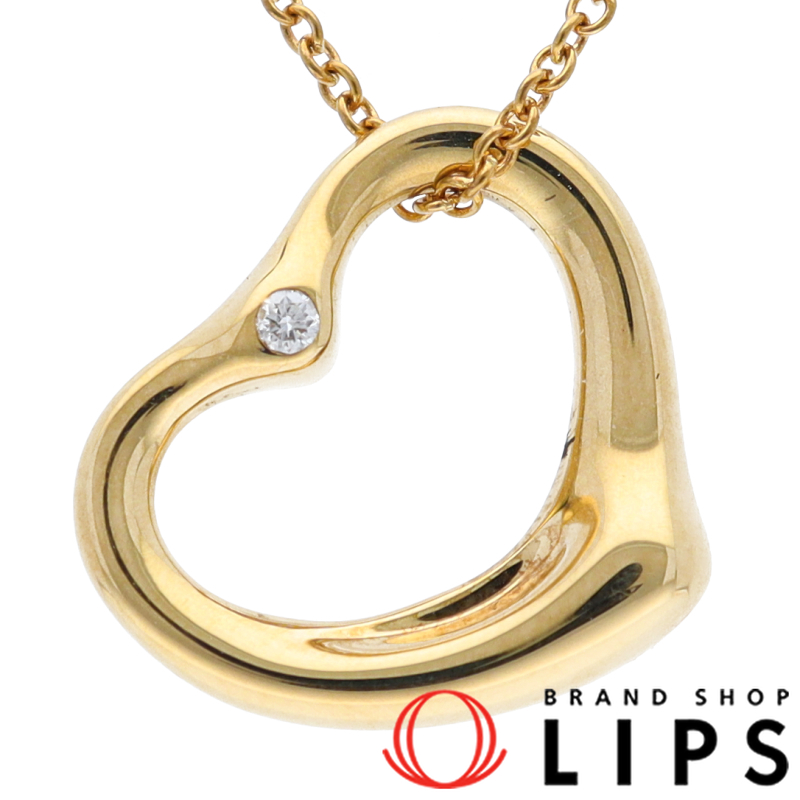 オープンハート1Pダイヤネックレス