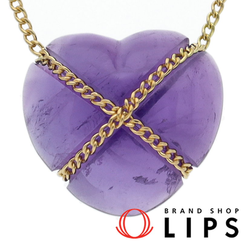 チェーンクロス アメシストネックレス