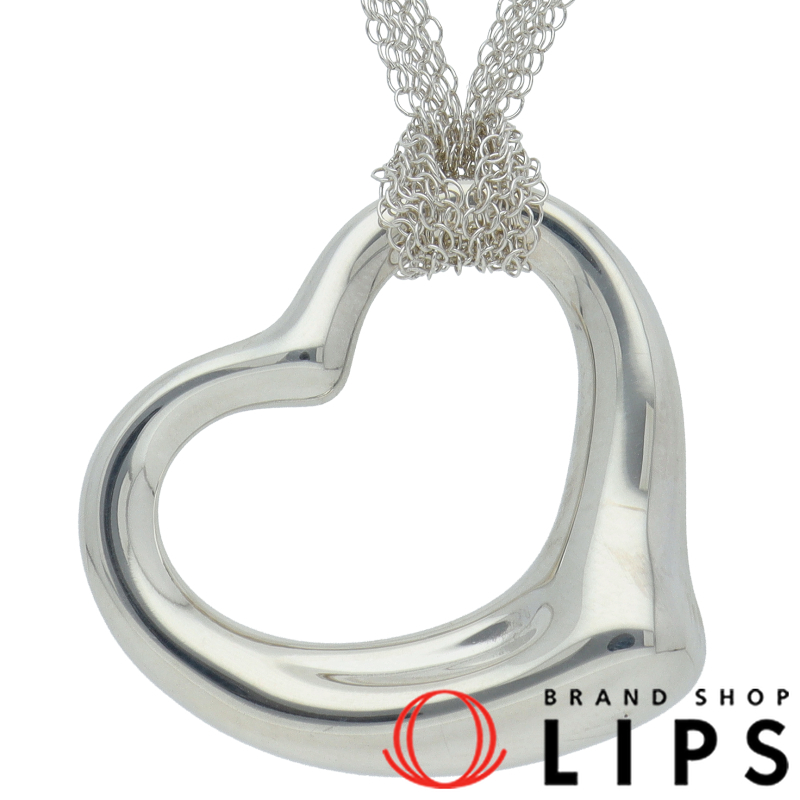 エルサ・ペレッティ オープンハート メッシュチェーンネックレス