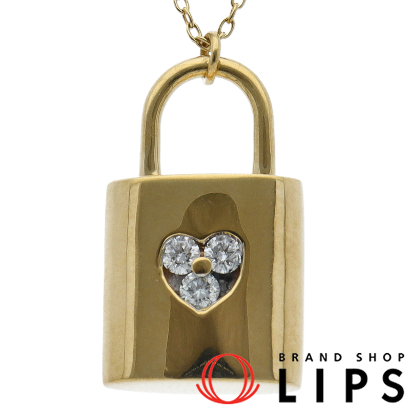 ダイヤモンドハートロックネックレス