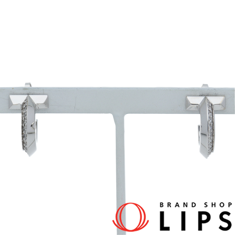 Tワン フープ ダイヤピアス