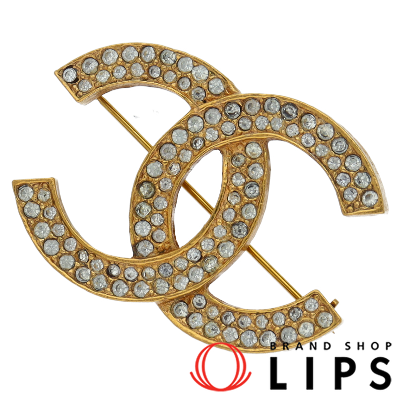 ココマーク ラインストーン ブローチ