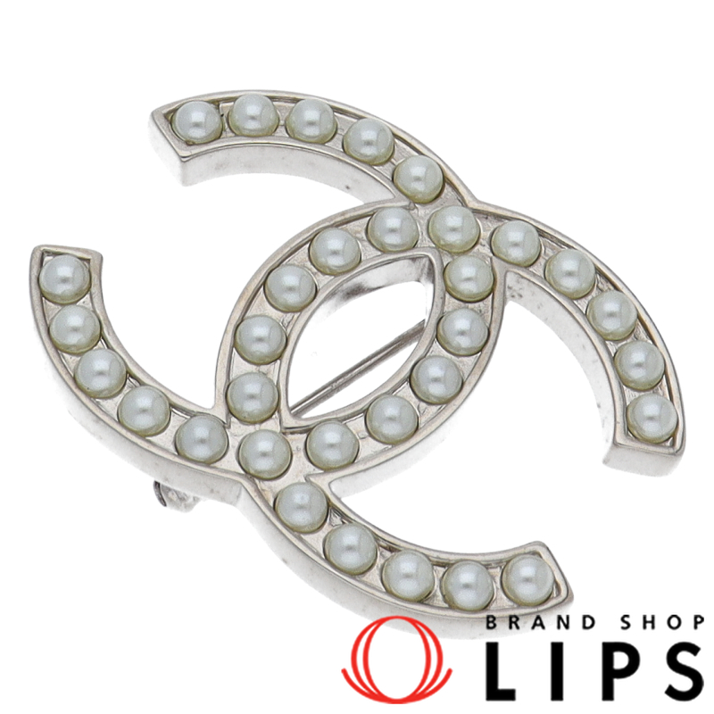 ココマーク フェイクパールブローチ