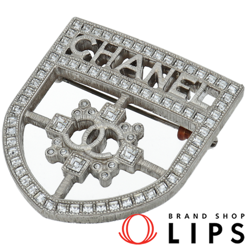 ココマーク ラインストーンブローチ