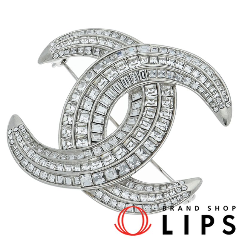 ココマーク ラインストーン ブローチ