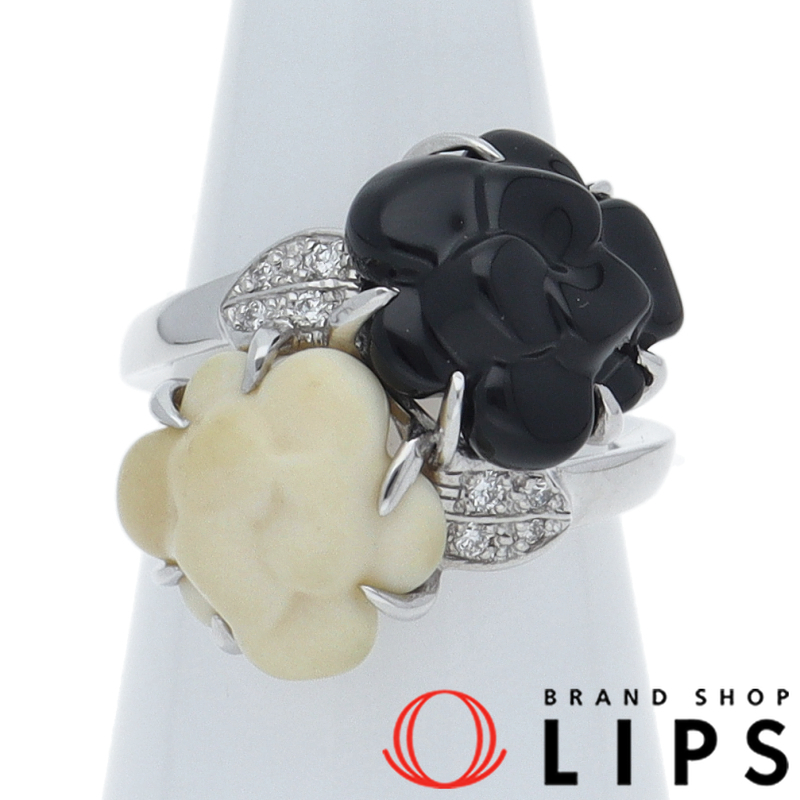 カメリア オニキス ダイヤリング