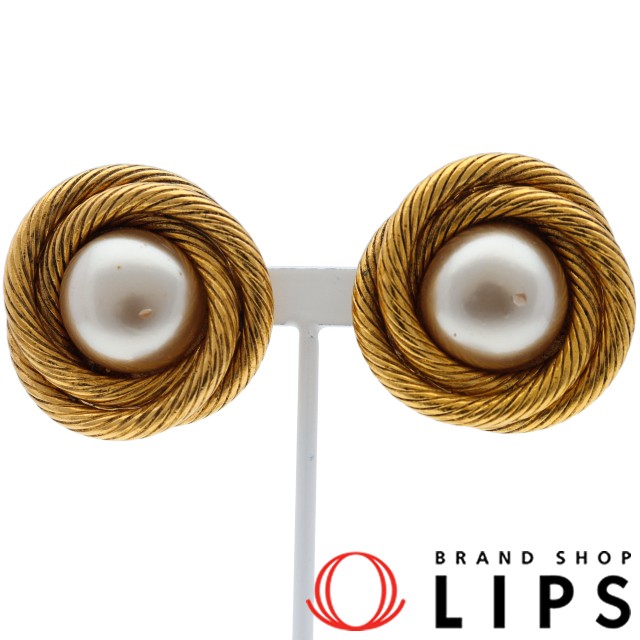 フェイクパールイヤリング