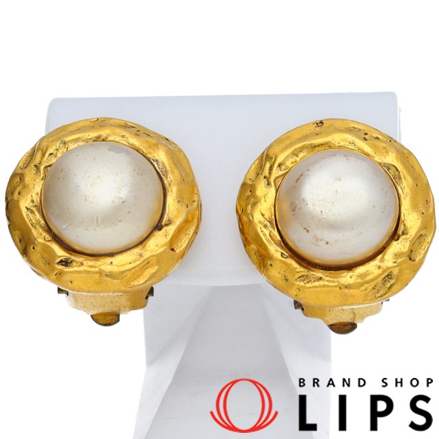 フェイクパールイヤリング