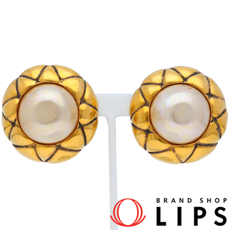 マトラッセ フェイクパール イヤリング