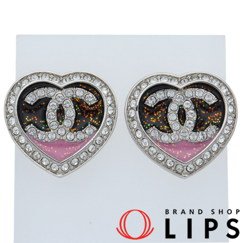 ココマーク ラインストーン ピアス