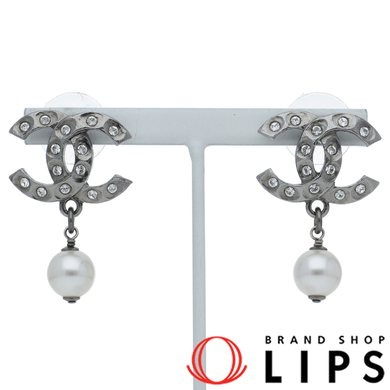 ココマーク フェイクパール ピアス