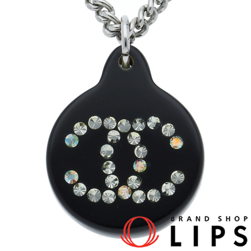 ココマーク ラインストーンネックレス