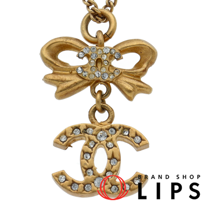 ココマーク ラインストーン ネックレス　