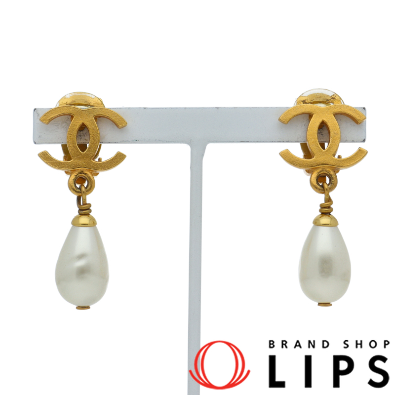 ココマーク フェイクパール イヤリング
