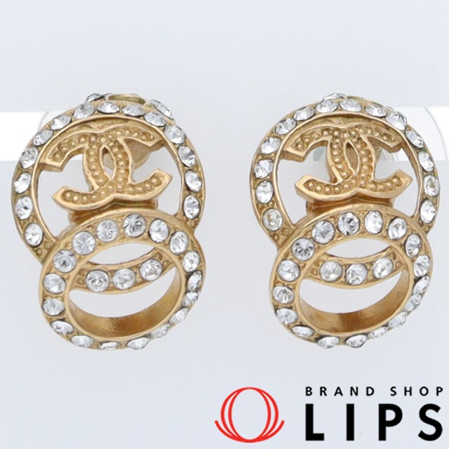 ラインストーンピアス