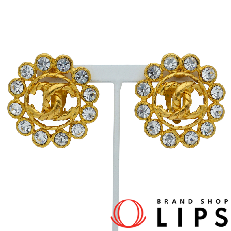 ココマーク ラインストーン イヤリング