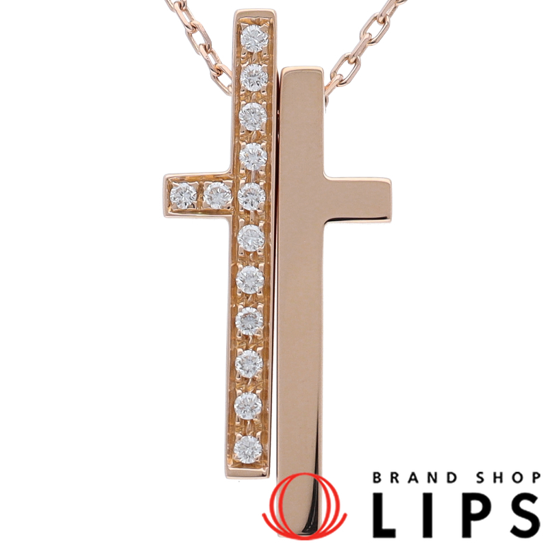 セパレートクロスダイヤネックレス