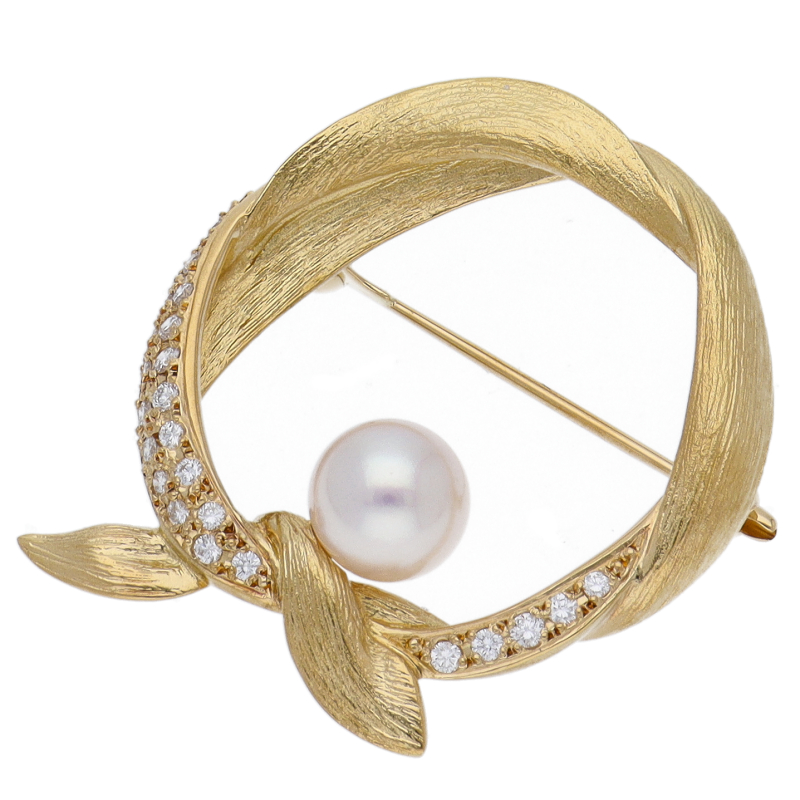 パールダイヤブローチ