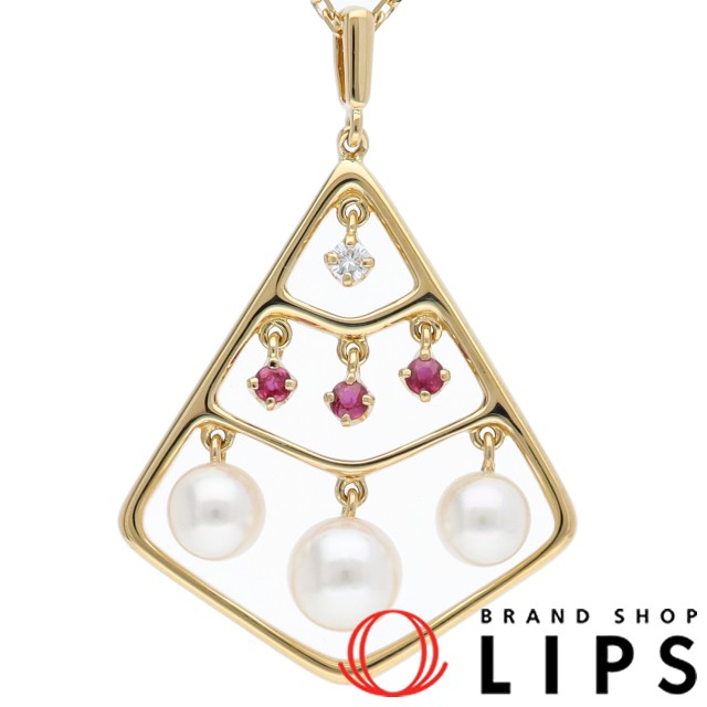 パールダイヤルビーネックレス