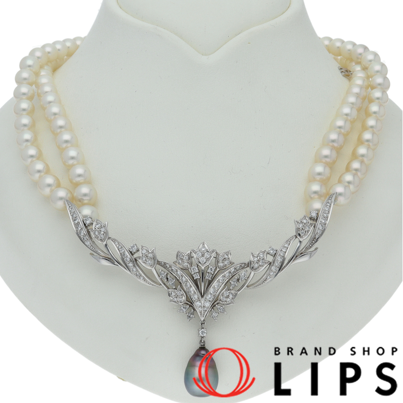 パールダイヤネックレス