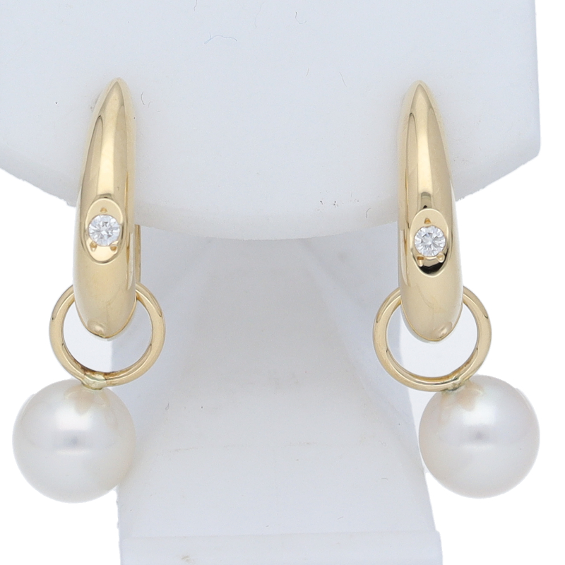 パールダイヤイヤリング