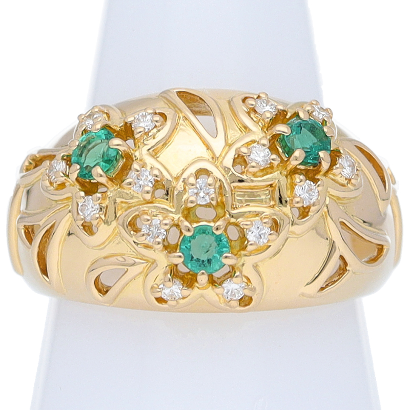 エメラルドダイヤリング