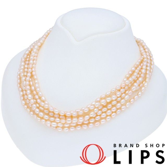 ロング3連淡水パールネックレス
