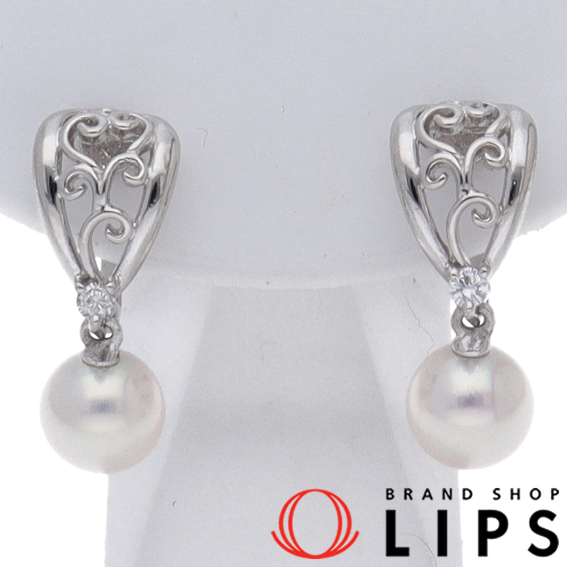 パールダイヤイヤリング