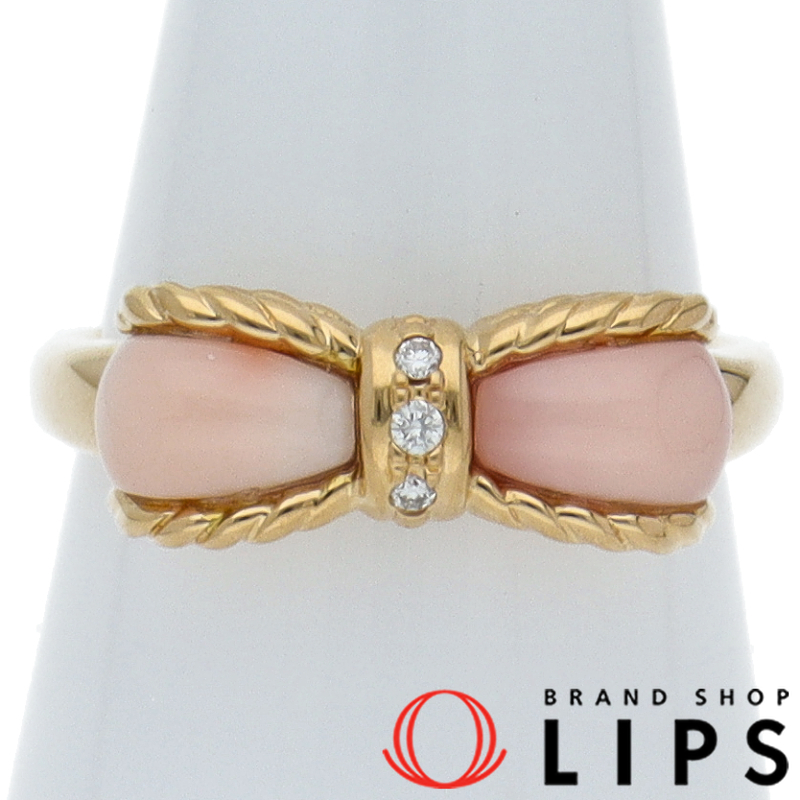 サンゴ ダイヤリング