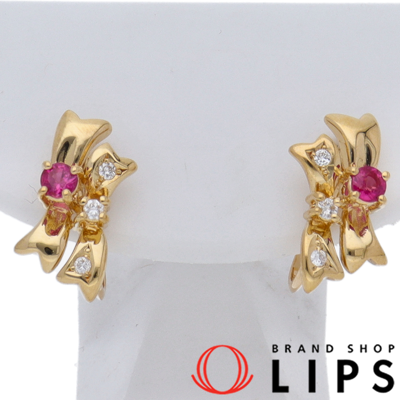 ルビーダイヤイヤリング